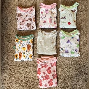 Lot of 7 bamboo L/S pj sets